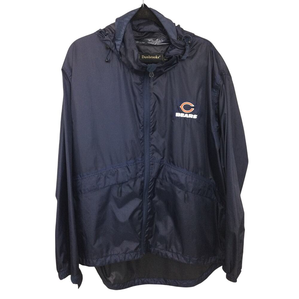 Dunbrooke Chicago Bears Y2K Sportsman Waterproof Hooded Full Zip Jacket Men's L